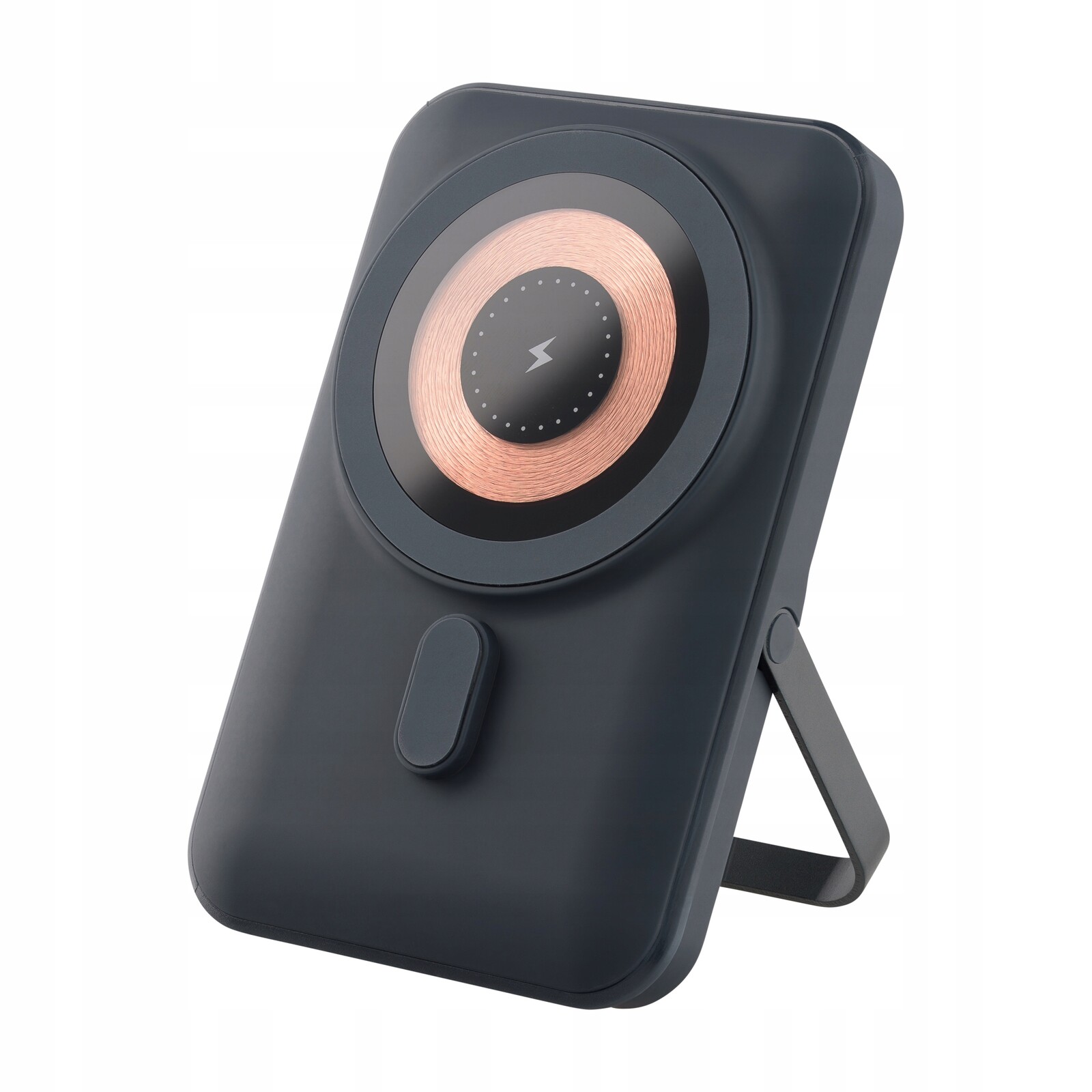 Magnetická powerbanka Qualo 10000 mAh pro telefon, podstavec Usb-c, černá