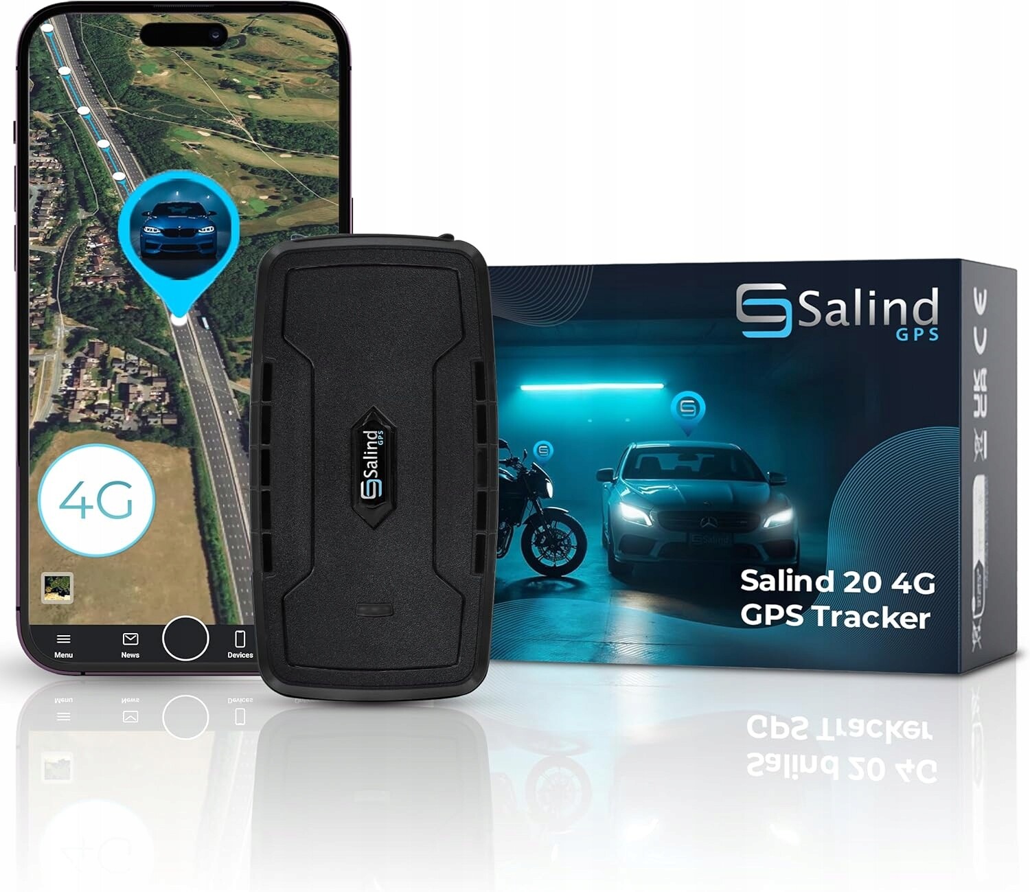 Salind Gps Tracker 20 4G pro automobily, lokátor, baterie 180 dní