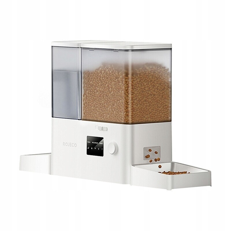 Rojeco WiFi verze 2 v 1, fontána/dávkovač potravin (bílá)