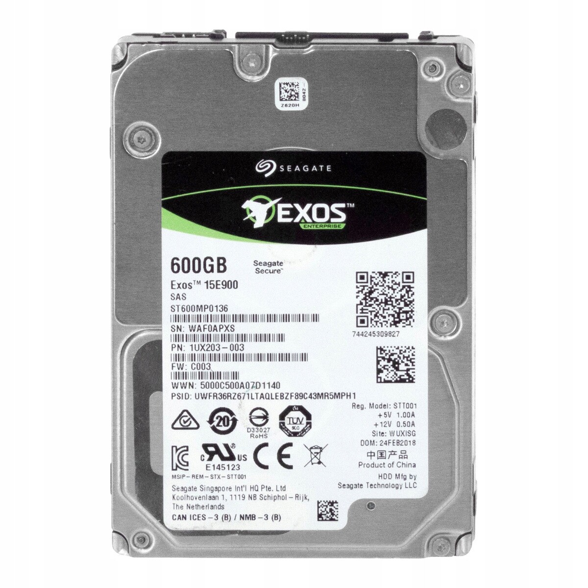 Seagate Exos 15E900 600GB 15K 256MB SAS-3 2,5'' ST600MP0136