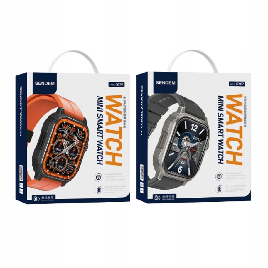 Chytré Hodinky Sendem QX07 Stříbrný Monitor srdečního tepu, Oznámení, Sport