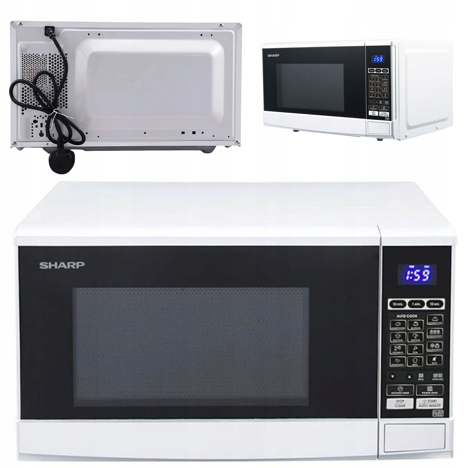 Volně stojící mikrovlnná trouba Sharp R670W 20 l 800 W