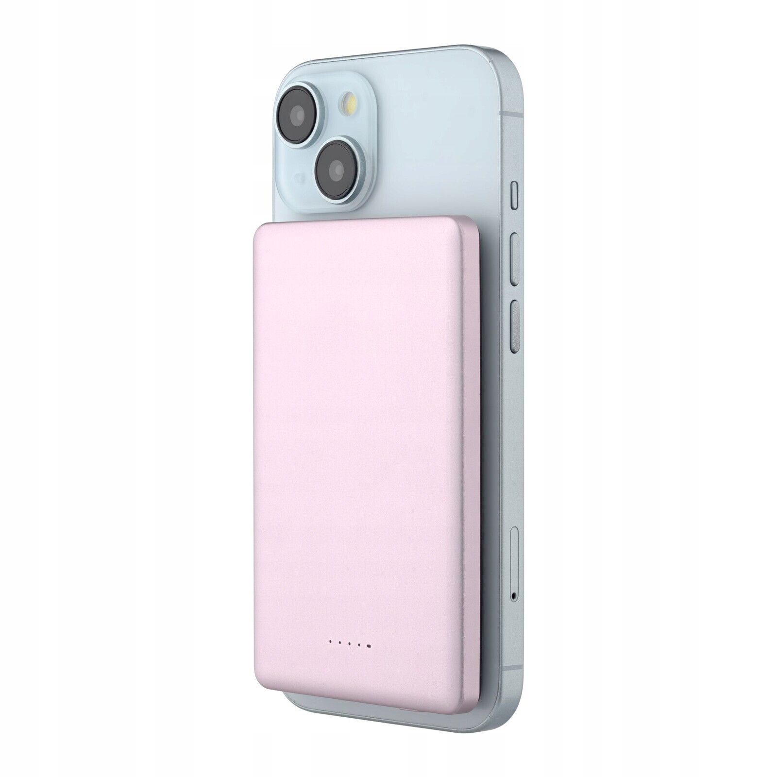 Powerbanka Qualo 5000 mAh bezdrátová pro MagSafe ultra slim lila Usb-c