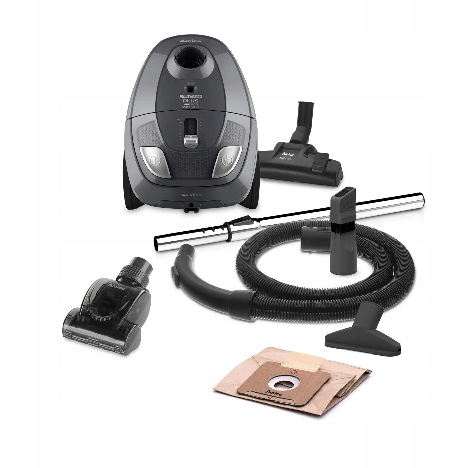 Vysavač VM1150 Amica Surazo Plus Mini Turbokartáč 900 W Šedý