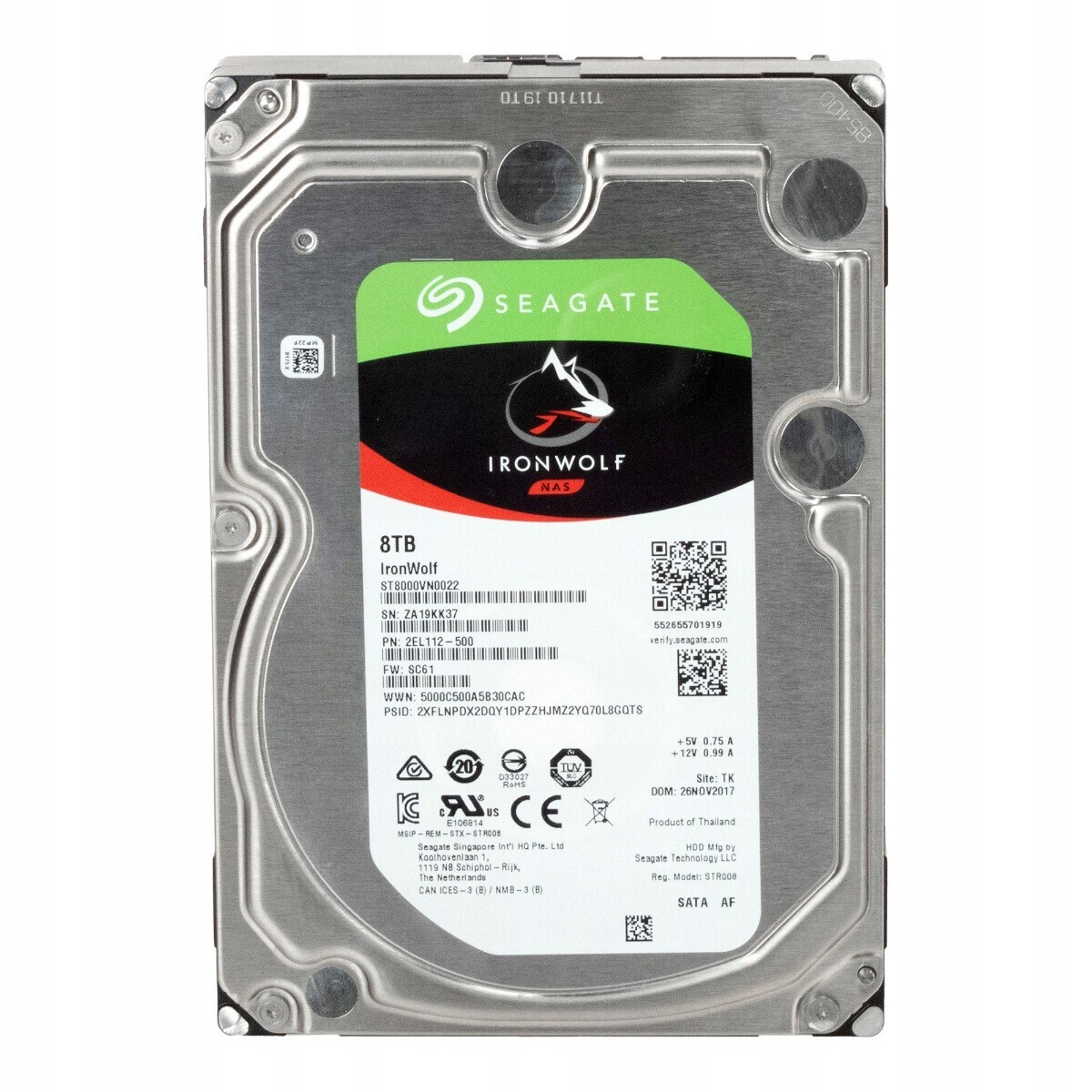 Seagate Ironwolf Nas 8TB 7.2K 256MB Sata III 3.5'' ST8000VN0022
