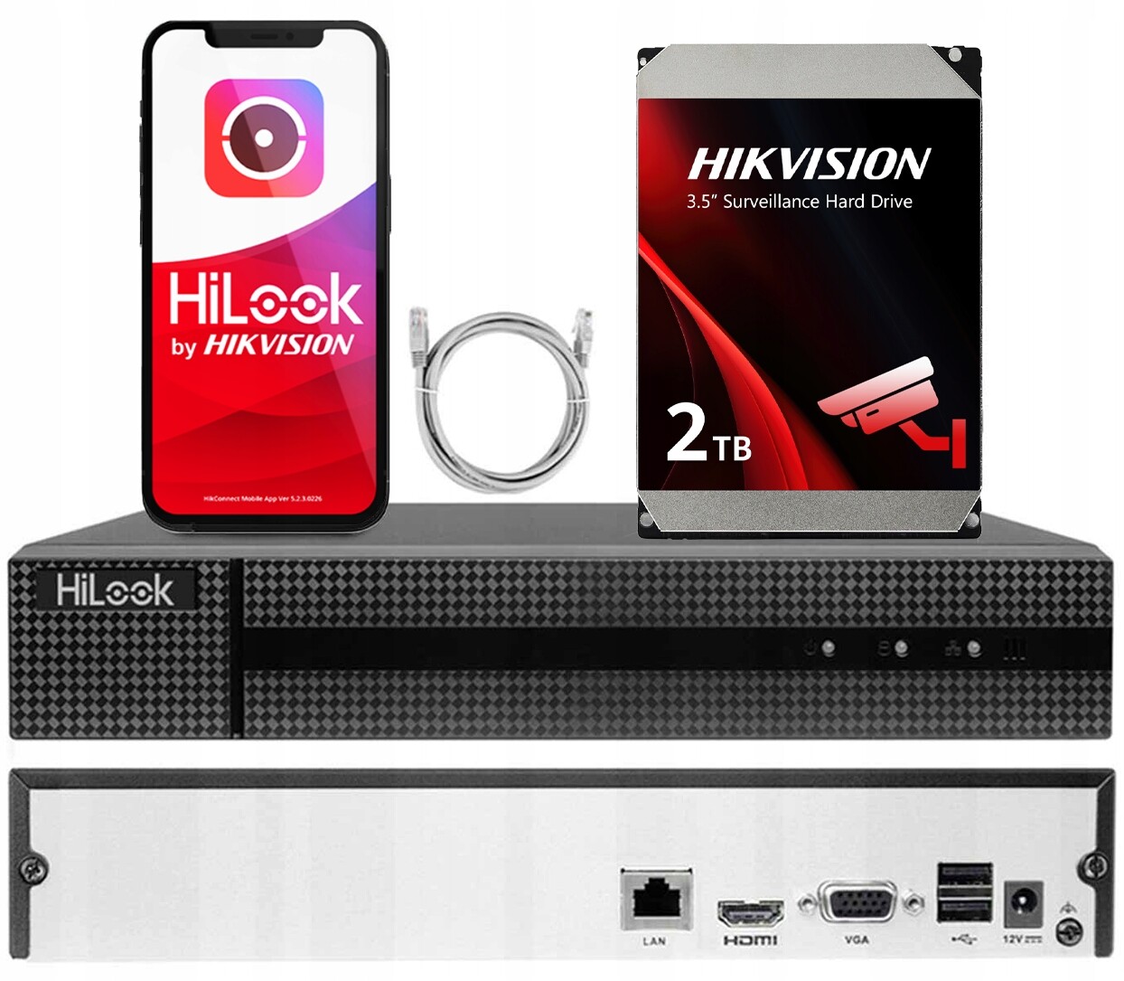 Ip monitorovací rekordér 4MPx NVR-108MH-D Disk 2TB Hilook od společnosti Hikvision