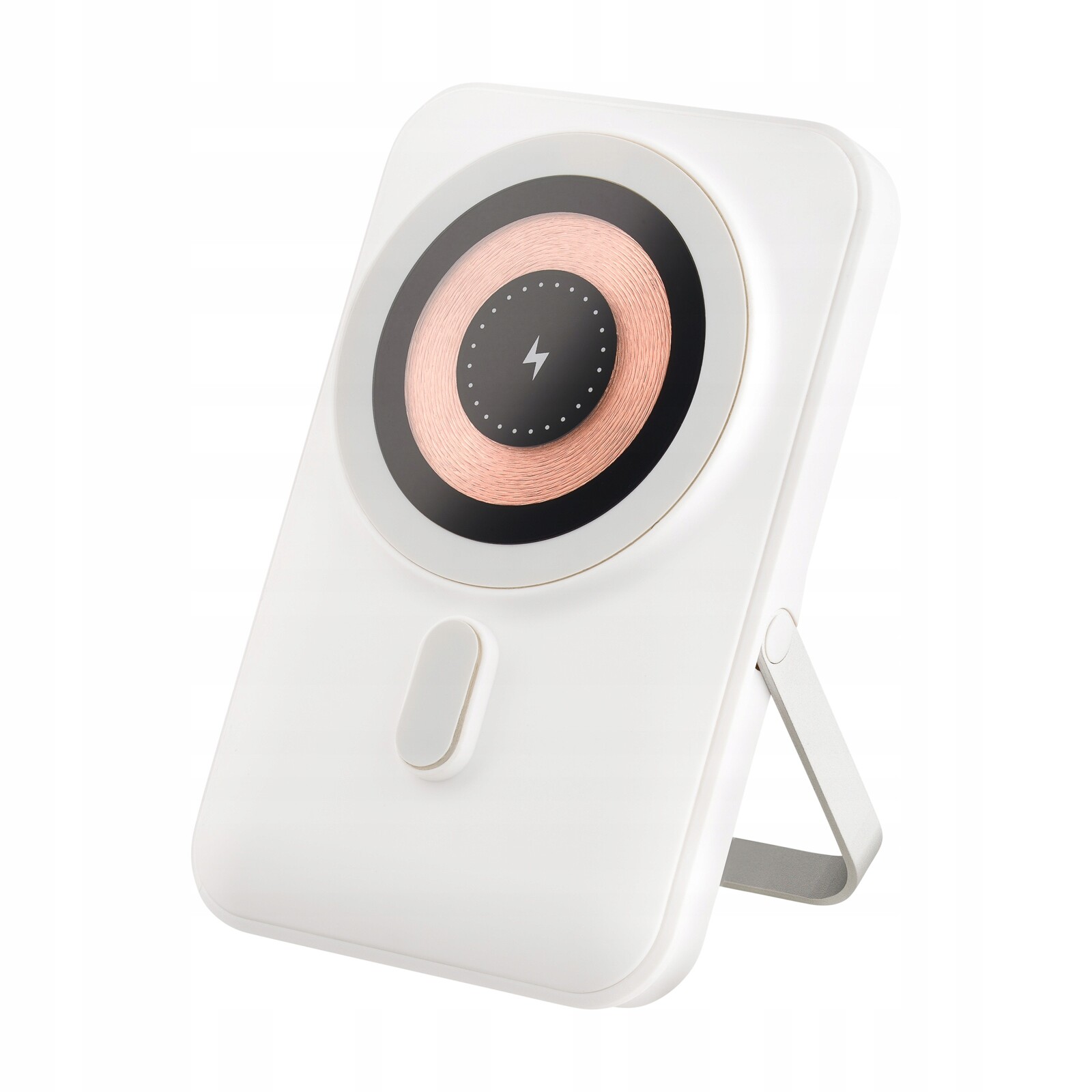 Powerbanka 10000 mAh Qualo kompatibilní s MagSafe Usb-c, podstavec bílý