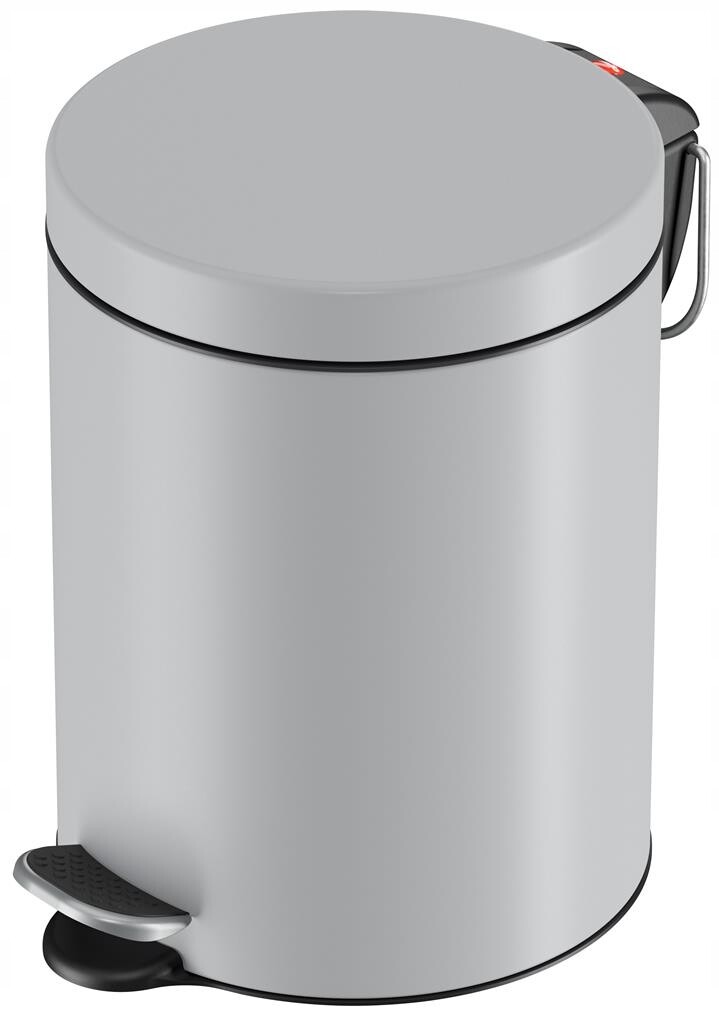 Odpadkový koš Hailo Selekta S Stříbrný 5L s pedálem a klapkou