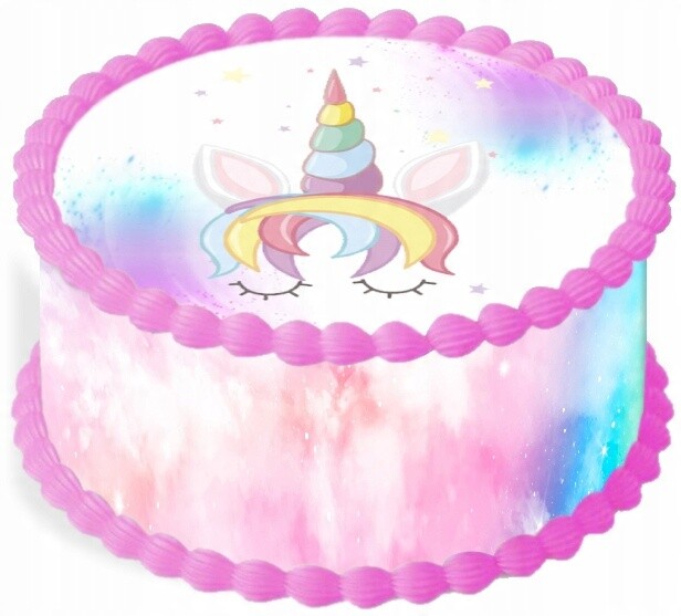 oplatek na dort 20 cm Jednorožec Unicorn Narozeniny