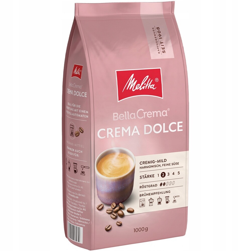 Káva zrnková Melitta Bellacrema Crema Dolce 1 kg Dárek videokniha