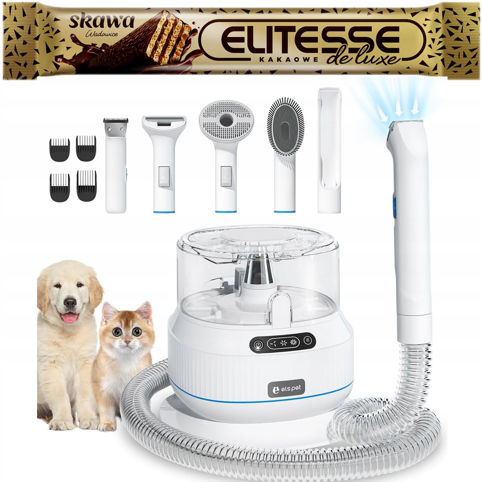 Vysavač Sada pro péči o srst psů a koček zvířat Els Pet 5v1