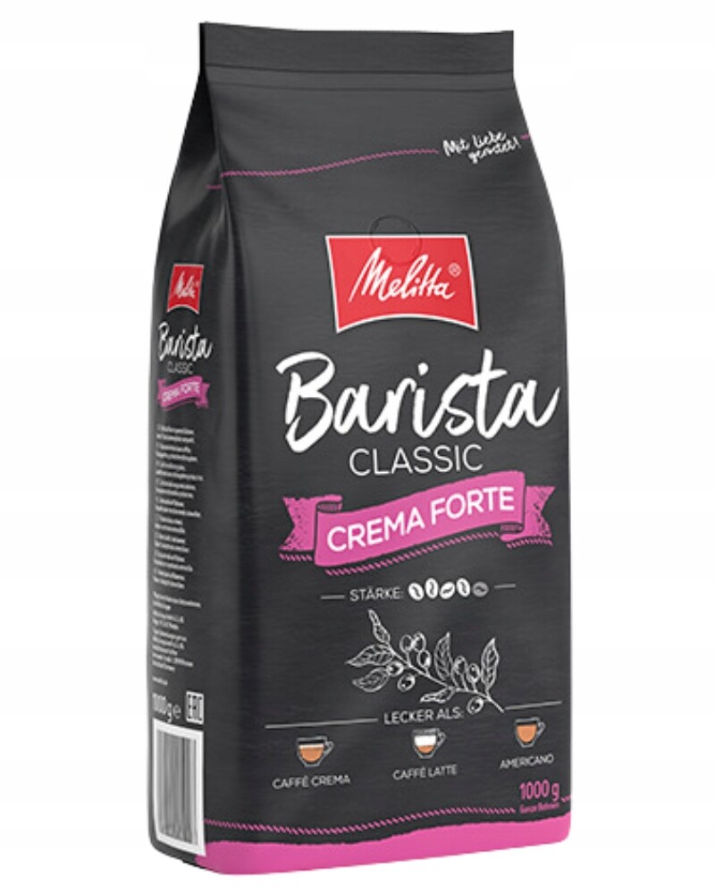 Káva zrnková Melitta Barista Crema Forte 1 kg výrazná Čerstvě Pražená