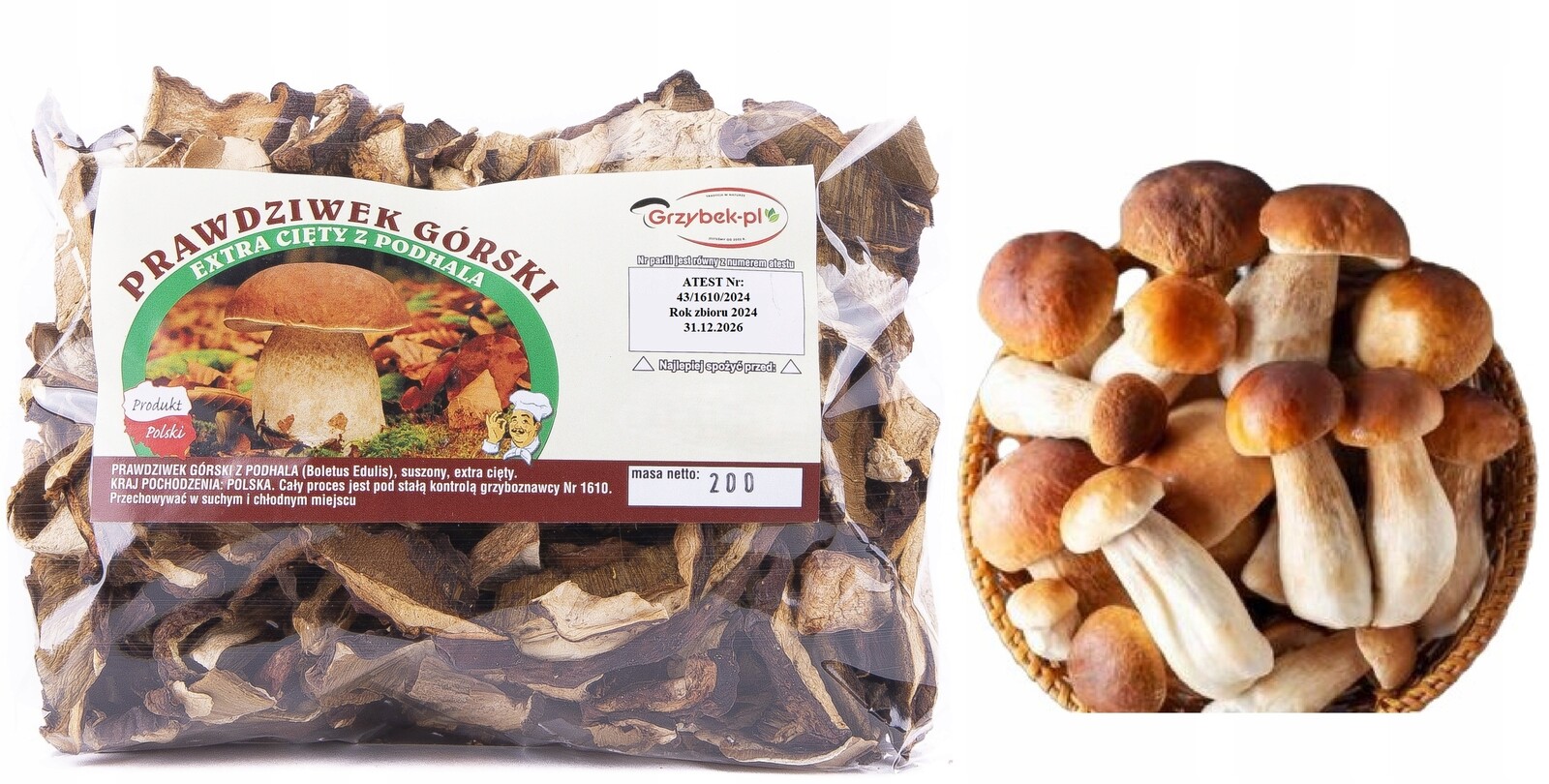 Pravdivý Horský 200g Extra Řezaný Z Podhala Atest 2024 Nová Sbírka hub