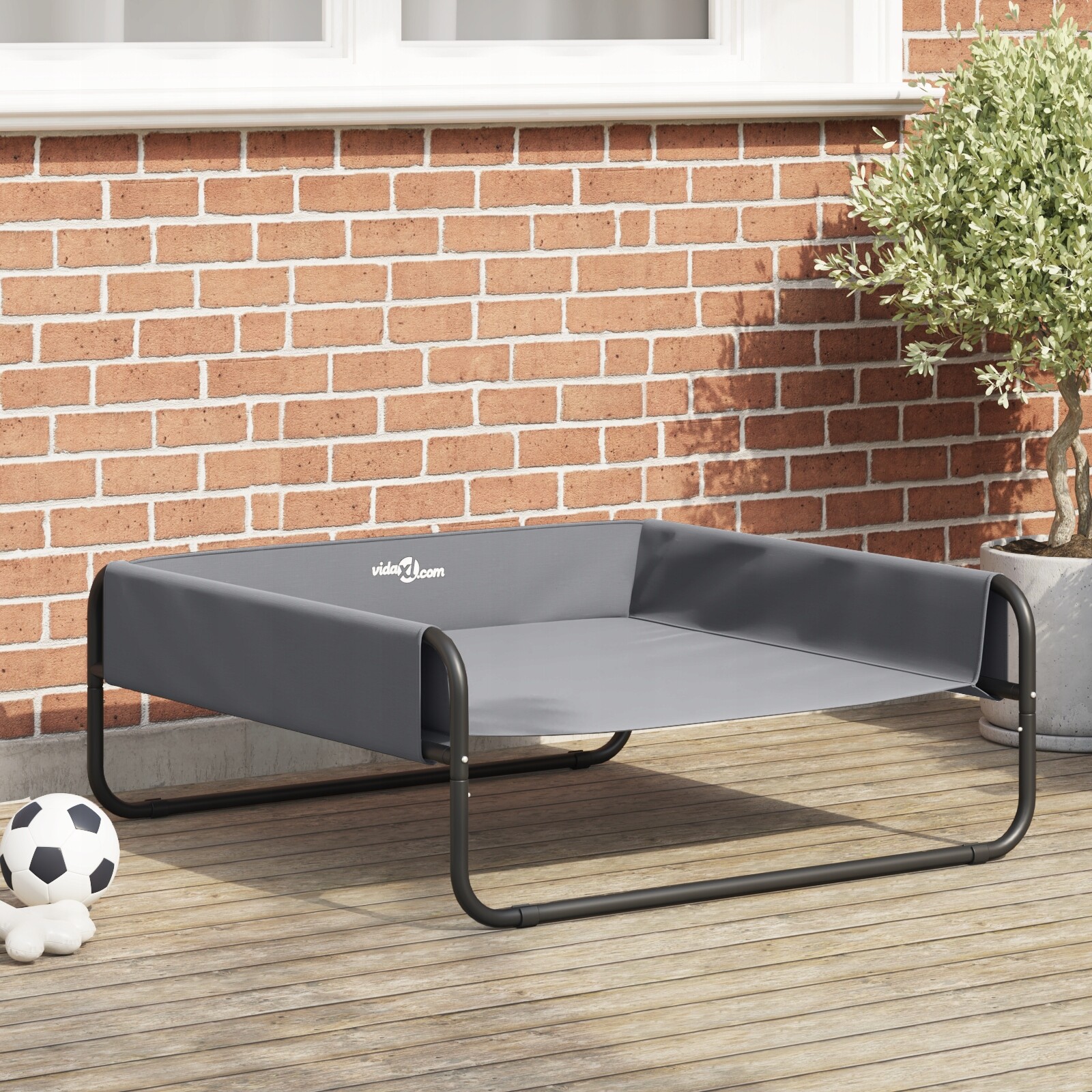 Vyvýšený pelíšek pro psy Světle šedý L Oxf