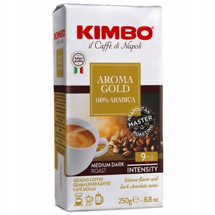 3x Kimbo Aroma Gold 250 g mletá káva