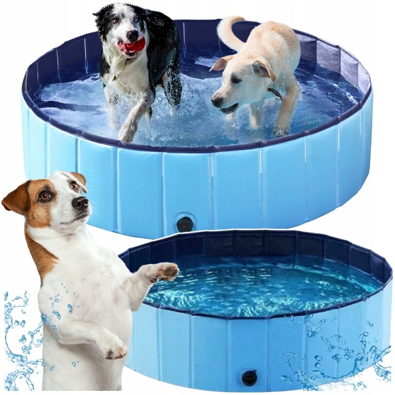 Zahradní Bazén Pro Psa XL Zvířata Skládací Lehký Silný 120x30cm Odolný