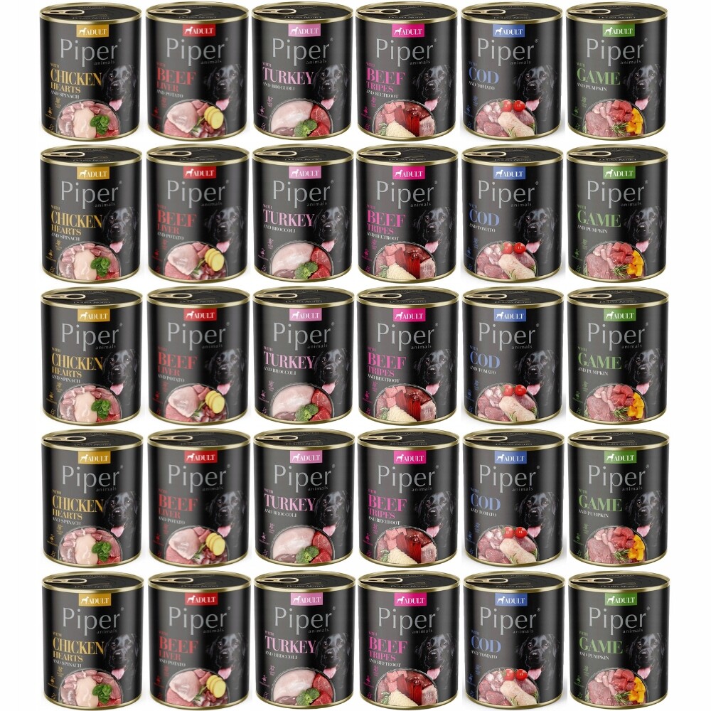 Dolina Noteci Piper vlhké krmivo pro psy Mix chutí 30 x 800 g