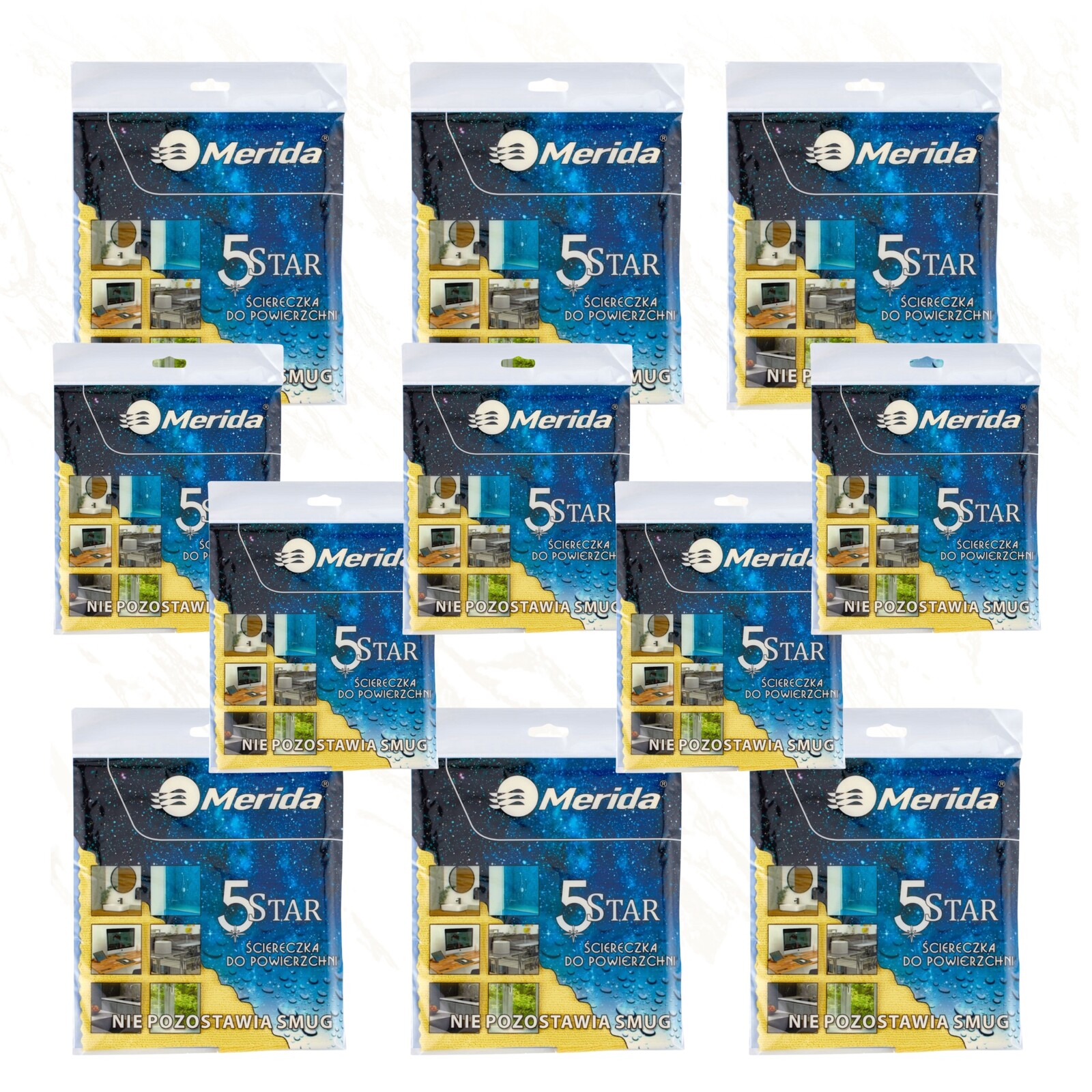 Merida Utěrka Z Mikrovlákna Polyuretan Žlutá 10 ks