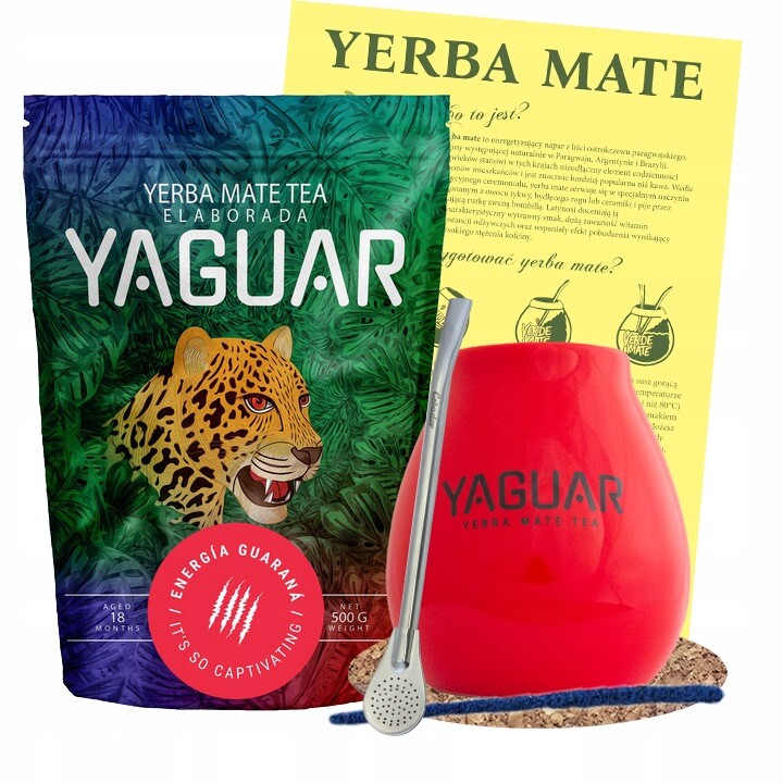 Sada Yerba Mate Yaguar Energia 500 g příslušenství