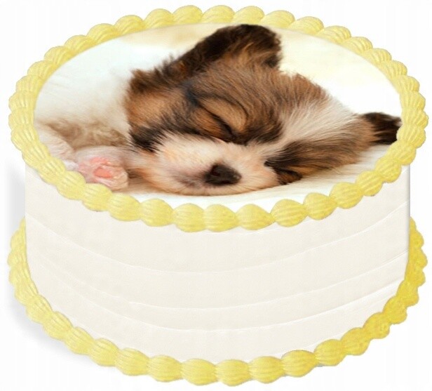 oplatek na dort 20 cm Zvířata Pejsek Narozeniny