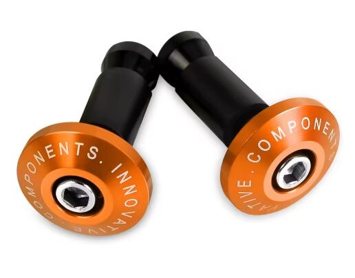 Koncovky řidítek motocyklu - Oranžové