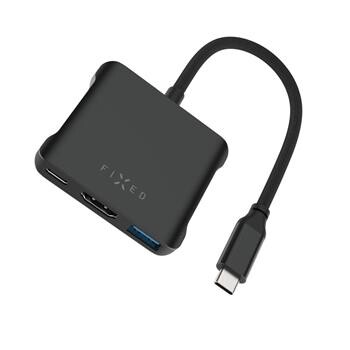 5-portový hliníkový USB-C FIXED HUB Quadri pro notebooky, 140W, PD 3.1, vesmírně černá