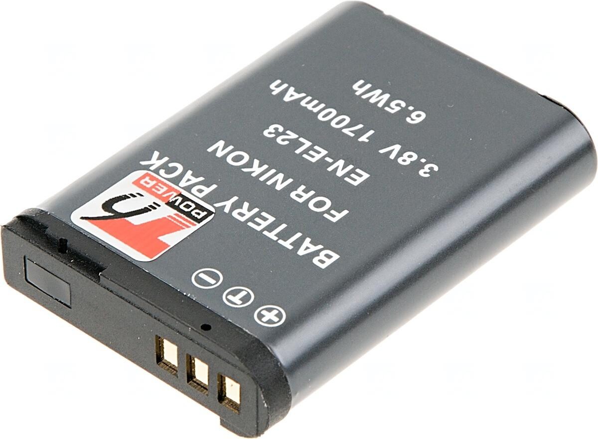 Baterie T6 power Nikon EN-EL23, 1700mAh, černá
