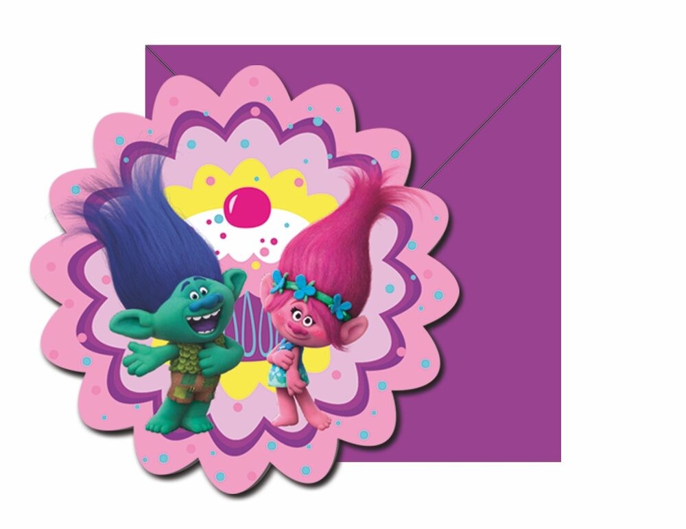 Trollové pozvánky na party 6ks -