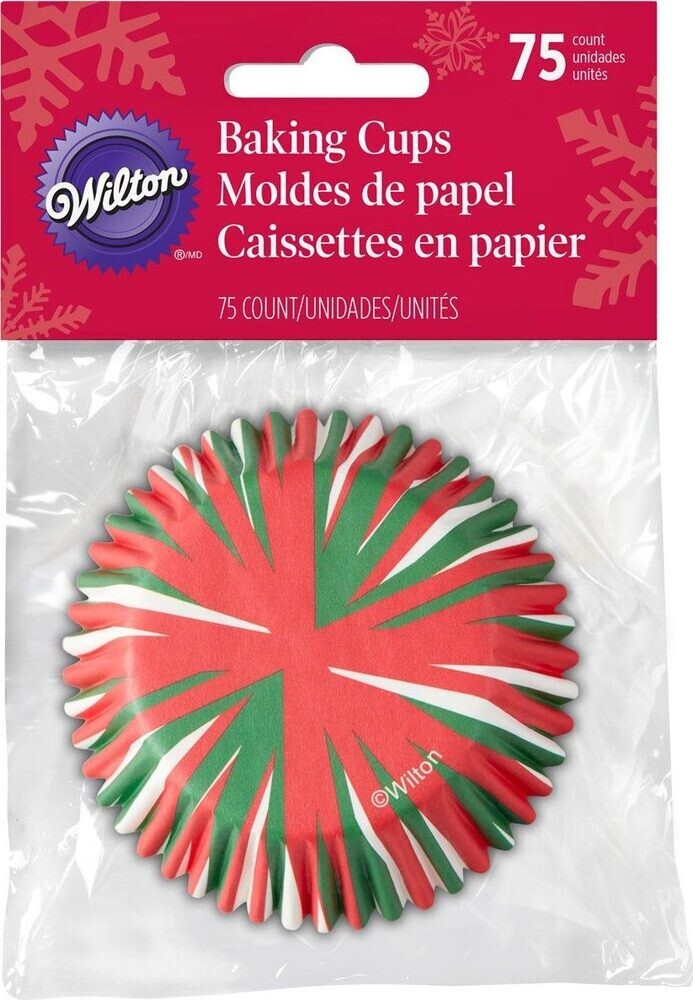 Cukrářské pečící košíčky na muffiny Vánoce - 75ks - Wilton