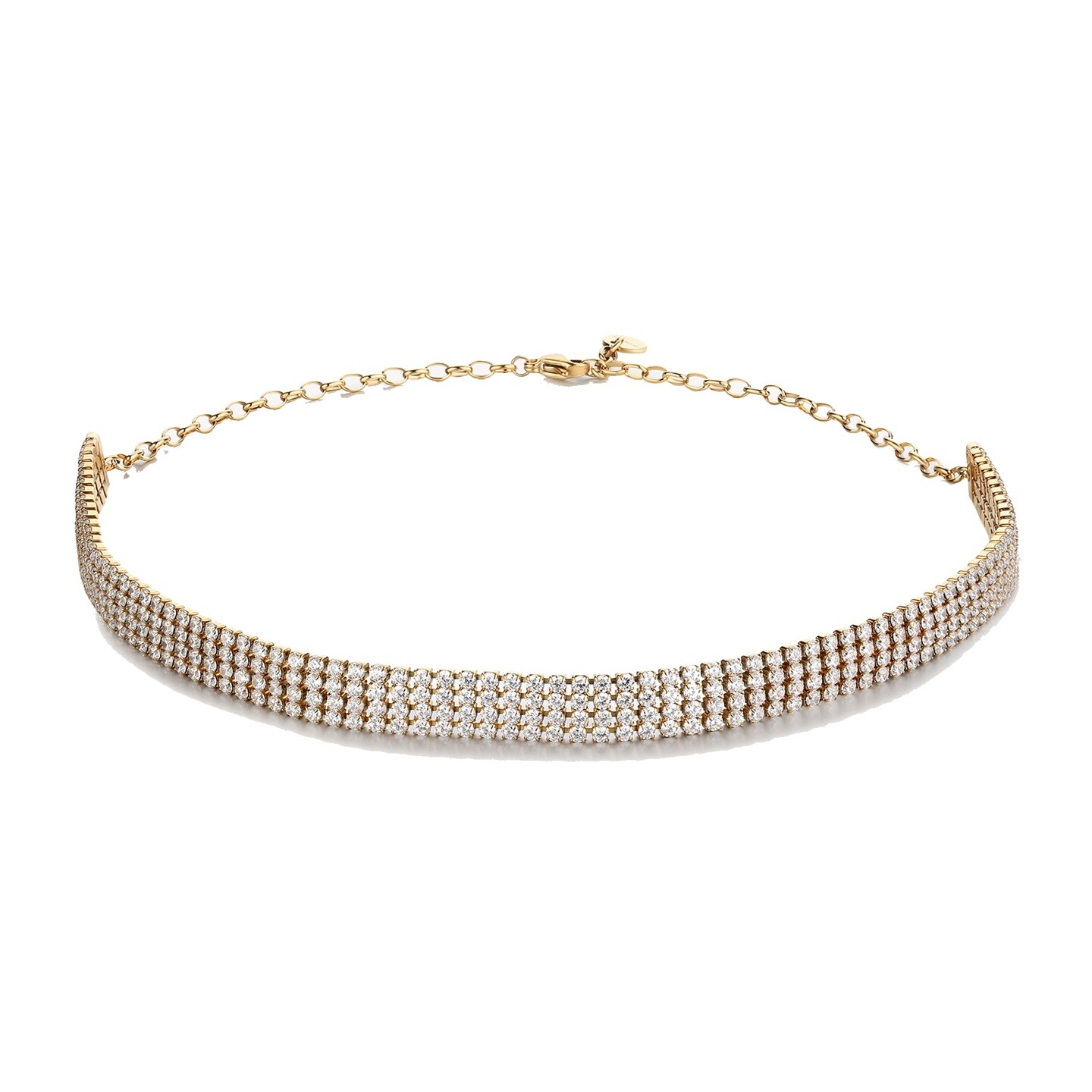 Brosway Pozlacený tenisový náhrdelník Choker Desideri BEIN020