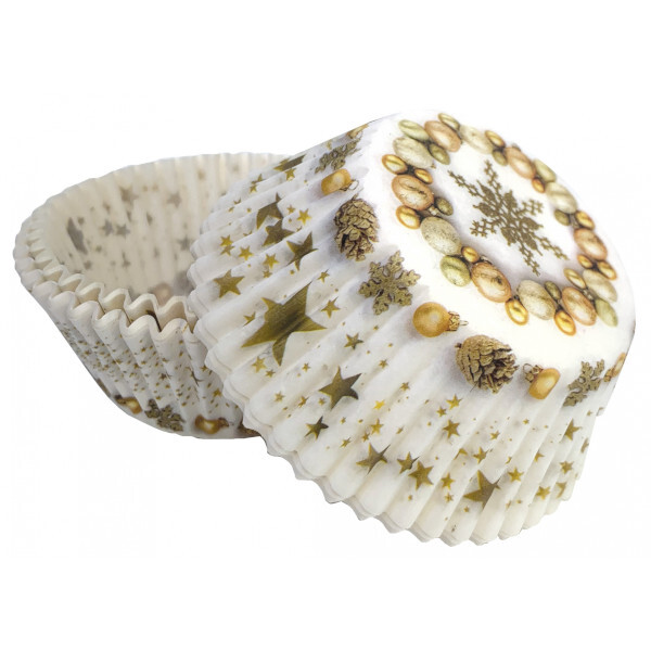 Košíčky na muffiny Zlaté ozdoby 50 ks