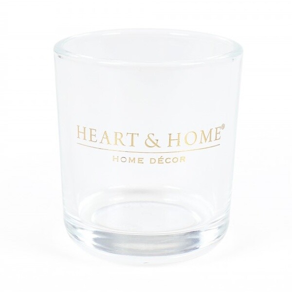 SVÍCEN skleněný na svíčky Heart & Home bez obalu