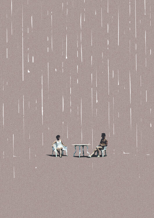 Maarten Léon Ilustrace Glass half full kind of people, Maarten Léon, 30 × 40 cm