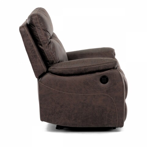TV a relaxační křeslo s elektrickým ovládáním, potah hnědá látka v dekoru vintage, 1 motor 240V TV-4094 BR3 TV-4094 BR3 Autronic