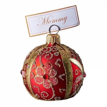 Vánoční jmenovka červená květ