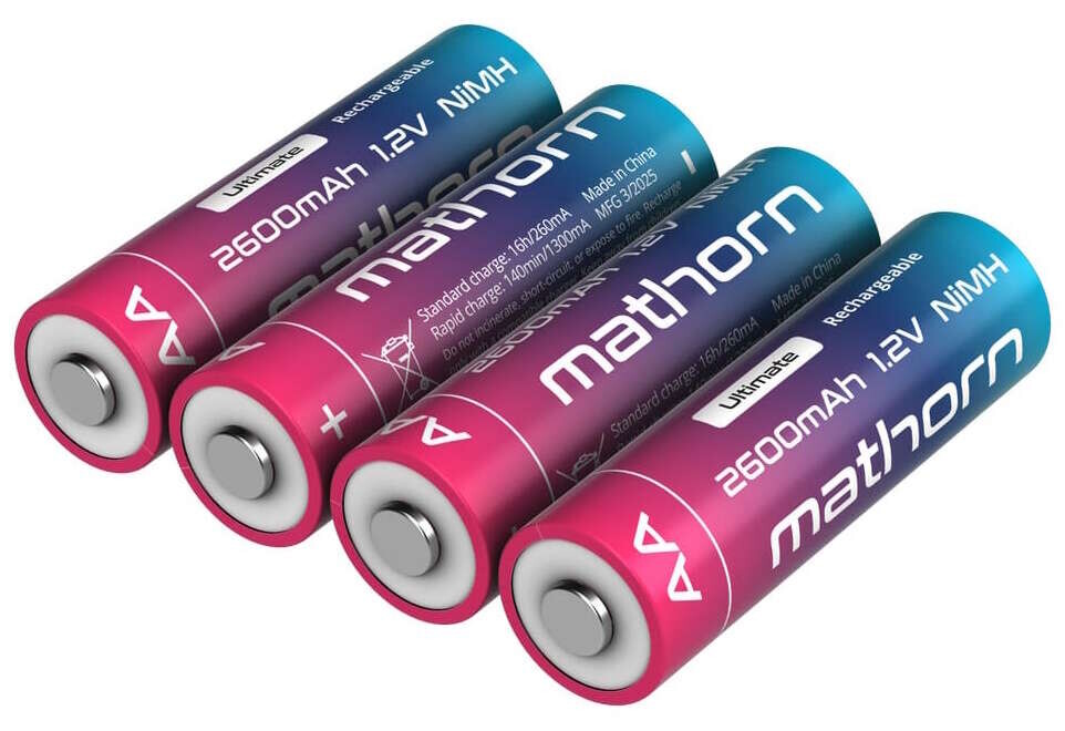 Mathorn NiMH dobíjecí baterie 4xAA 2600 mAh