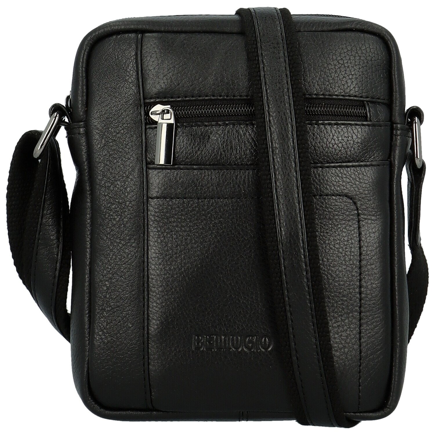 Trendy pánská kožená crossbody taška Bellugio Petrik, černá