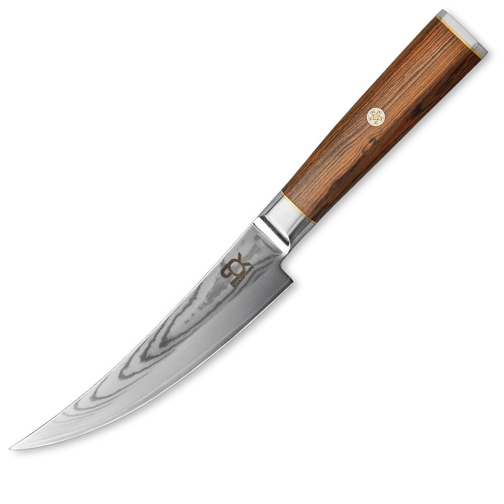 Vykosťovací nůž SOK COCOBOLO WHITE DAMASCUS 15 cm, hnědá, Dellinger