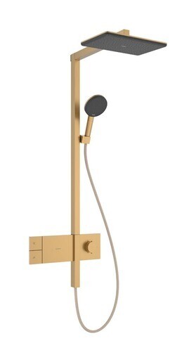 Sprchový systém Hansgrohe Raindance Alive Q s termostatickou baterií kartáčovaný bronz 24581140