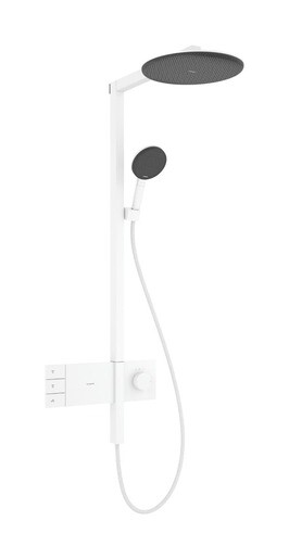 Sprchový systém Hansgrohe Raindance Alive S s termostatickou baterií matná bílá 24596700