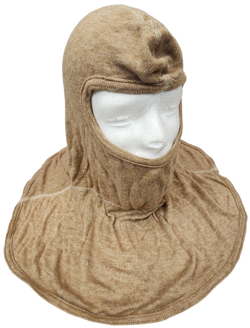 Kukla nehořlavá kapuce hnědá PBI Hood US