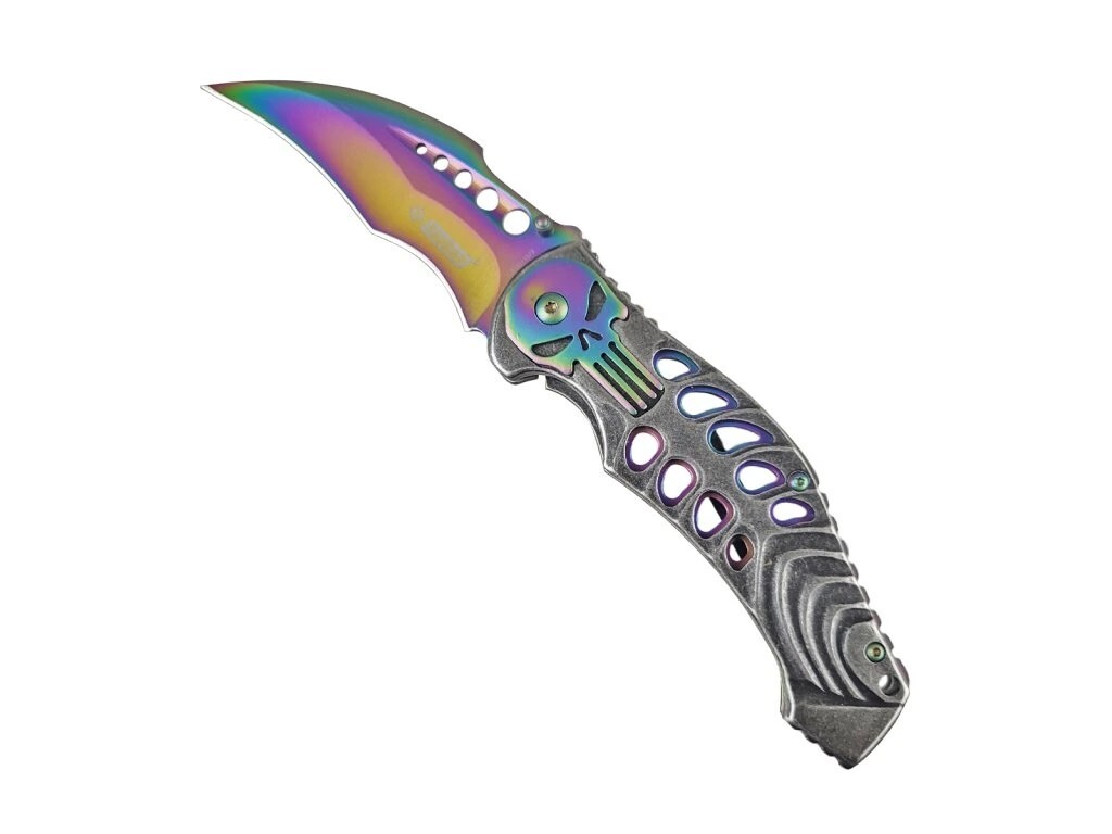 Nůž Kandar Punisher Rainbow Stonewashed N-625