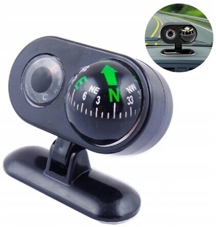 Kompas do auta s teploměrem