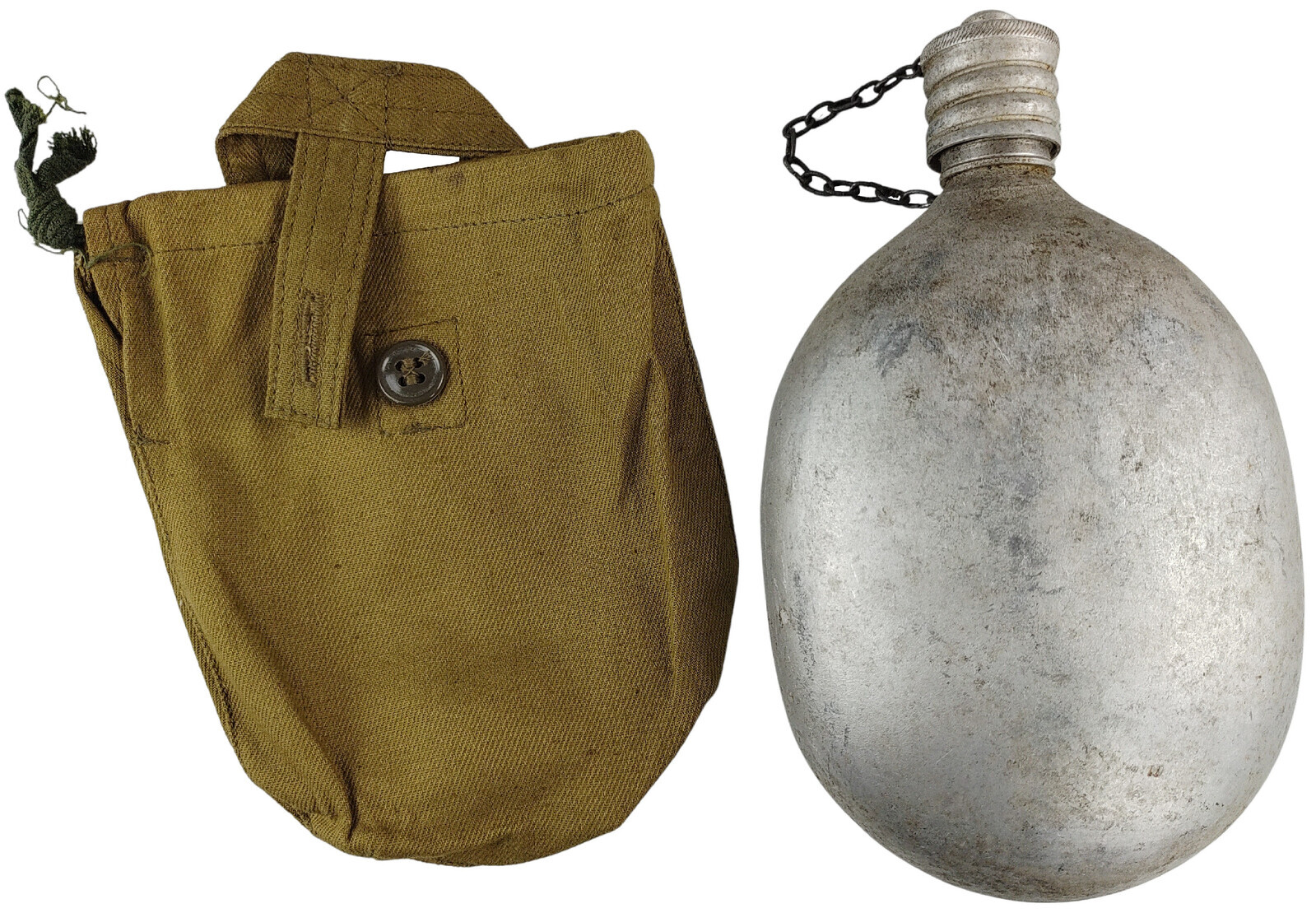 Polní láhev sovětská 750ml s obalem šedá r.1953 SSSR Rusko originál