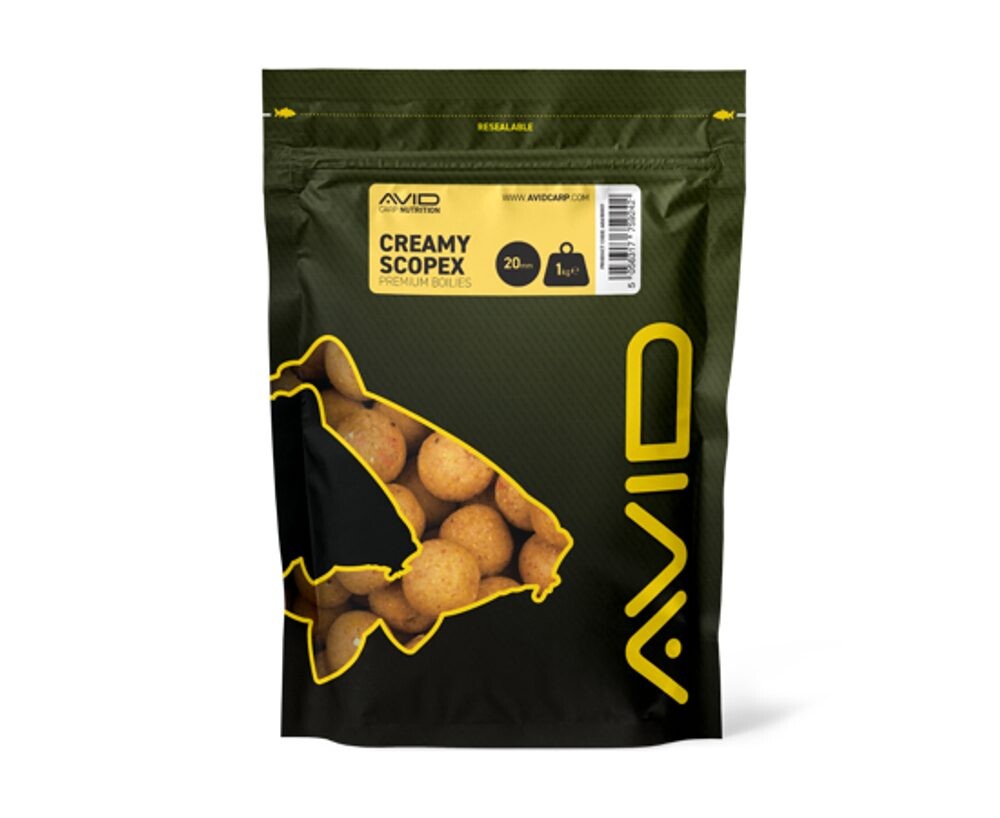 Avid Boilies Premium Creamy Scopex 1kg - 20mm