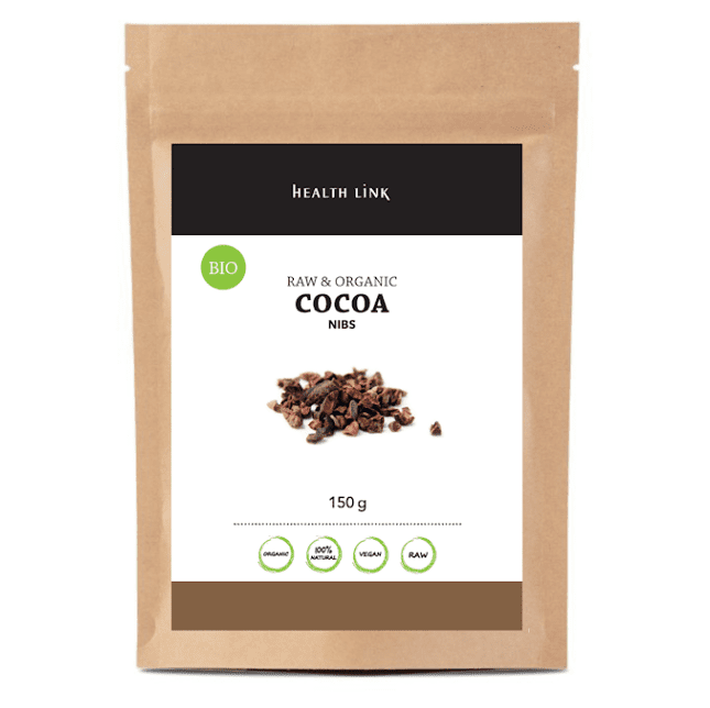HEALTH LINK Kakaové boby drcené RAW BIO 150 g