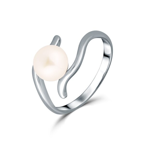 Prsten se syntetickou perlou 125-500-G347 51