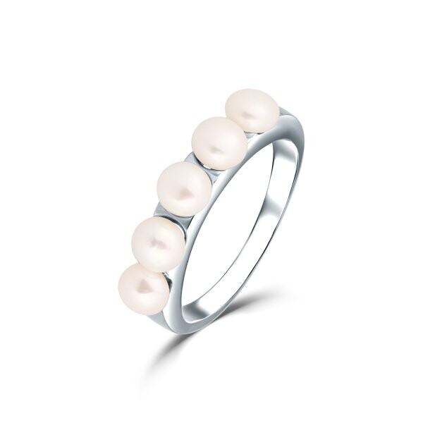 Prsten se syntetickou perlou 125-500-G143 51