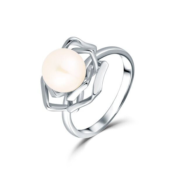 Prsten se syntetickou perlou 125-500-G946 52