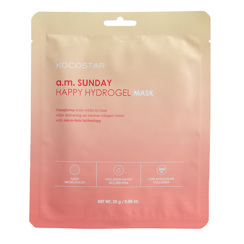 Kocostar a.m. Sunday Happy Hydrogel Mask Hydratační pleťová maska, 1 ks